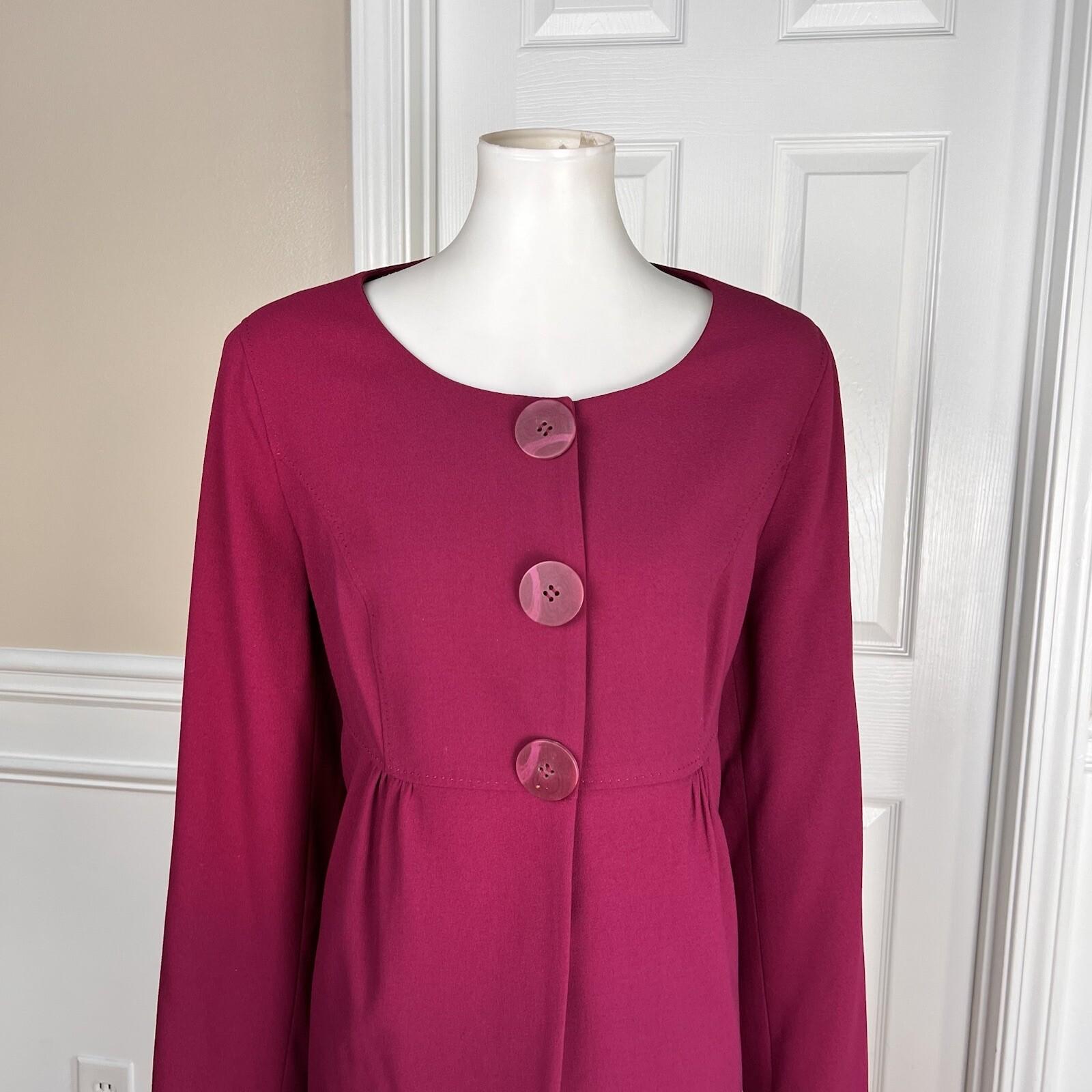 MONROE AND MAIN Women 2PC Burgundy Spandex Rayon Polyester Skirt Suit Size 16