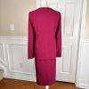 MONROE AND MAIN Women 2PC Burgundy Spandex Rayon Polyester Skirt Suit Size 16