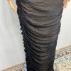 Miss Circle Semi Sheer Maxi Gown XL Black Stretch Spaghetti Straps Flattering