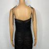Miss Circle Semi Sheer Maxi Gown XL Black Stretch Spaghetti Straps Flattering