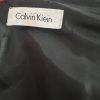 Calvin Klein Polyester Evening Gown Size M Black Sleeveless Ruffle Maxi V Neck