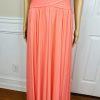 Celebrate DB Studio Mesh Gown Size 8 Salmon Halter Evening Dress Maxi