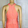 Celebrate DB Studio Mesh Gown Size 8 Salmon Halter Evening Dress Maxi