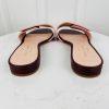 KATE SPADE Leather Maroon Pink Adjustable Strap Slip On Block Heel Sandals 7.5B