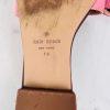 KATE SPADE Leather Maroon Pink Adjustable Strap Slip On Block Heel Sandals 7.5B