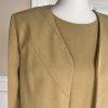 Anne Klein Women Polyester Dress Suit Size 10 Peanut Lined Collarless 2PC