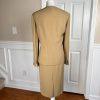 Anne Klein Women Polyester Dress Suit Size 10 Peanut Lined Collarless 2PC