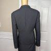 LIZ CLAIBORNE 2PC Charcoal Rayon Stretch Belted Skirt (Size 14) Suit (Size 16P)