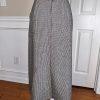 New VTG ILGWU EVAN PICONE Pleated Black White Wool Blend Skirt Size 8