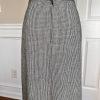 New VTG ILGWU EVAN PICONE Pleated Black White Wool Blend Skirt Size 8
