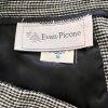 New VTG ILGWU EVAN PICONE Pleated Black White Wool Blend Skirt Size 8