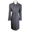 LE SUIT Women 2PC Gray Single Breasted Polyester Lined Skirt Suit Size 12P