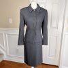 LE SUIT Women 2PC Gray Single Breasted Polyester Lined Skirt Suit Size 12P