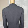 LIZ CLAIBORNE 2PC Charcoal Rayon Stretch Belted Skirt (Size 14) Suit (Size 16P)