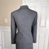 LE SUIT Women 2PC Gray Single Breasted Polyester Lined Skirt Suit Size 12P