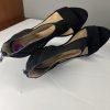 BCBG Generation Kadia Suede Caged 8.5 Perforated Open Toes Dressy Heels Platform