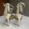Gianni Bini Antonia Sandals Size 8.5M Gold Metallic T Strap High Heel Stiletto