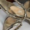 Gianni Bini Antonia Sandals Size 8.5M Gold Metallic T Strap High Heel Stiletto