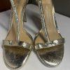 Gianni Bini Antonia Sandals Size 8.5M Gold Metallic T Strap High Heel Stiletto