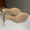 Gianni Bini Antonia Sandals Size 8.5M Gold Metallic T Strap High Heel Stiletto