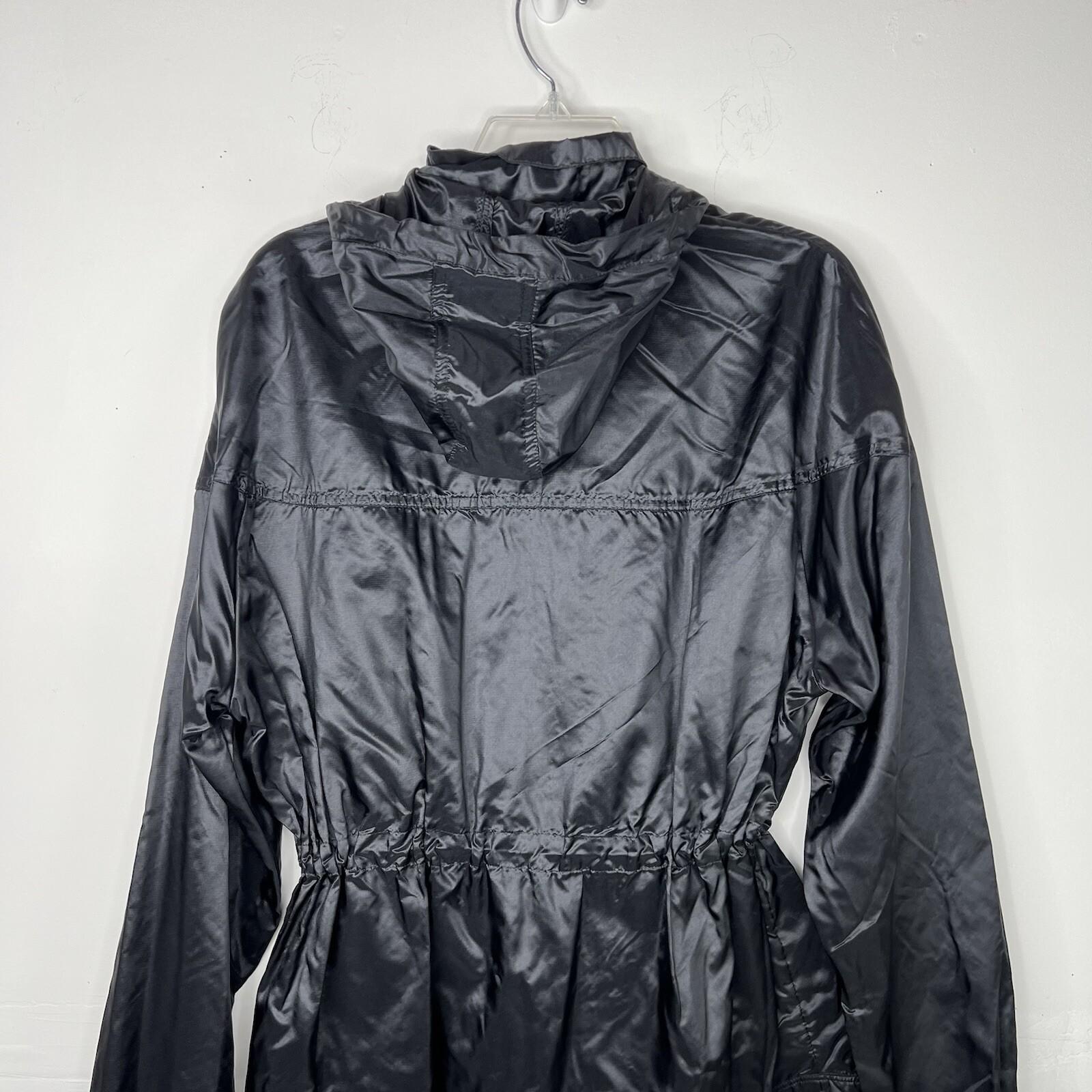 Nike Sportwear Windrunner Jacket Size S Black Dropped Hem Bungee Hood Waist New