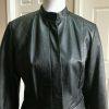 NEWPORT NEWS Women Black Leather Jacket Size S