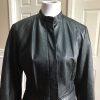 NEWPORT NEWS Women Black Leather Jacket Size S