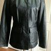 NEWPORT NEWS Women Black Leather Jacket Size S