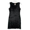 Yoana Baraschi Anthropologie Dress Size 4 Black Pleated Ribbons Sleeveless Lined