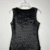 Yoana Baraschi Anthropologie Dress Size 4 Black Pleated Ribbons Sleeveless Lined
