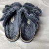 Birkenstock Arizona Navy Shearling Suede Sandals EU 36 US 6 Two Straps Buckle