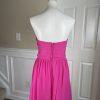 Alfred Angelo Polyester Dress Size 10 Fuchsia Strapless Pleated Sweetheart Flare