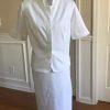 NEIMAN MARCUS Women 2 PC Beautiful White Cotton Skirt Suit Size 14