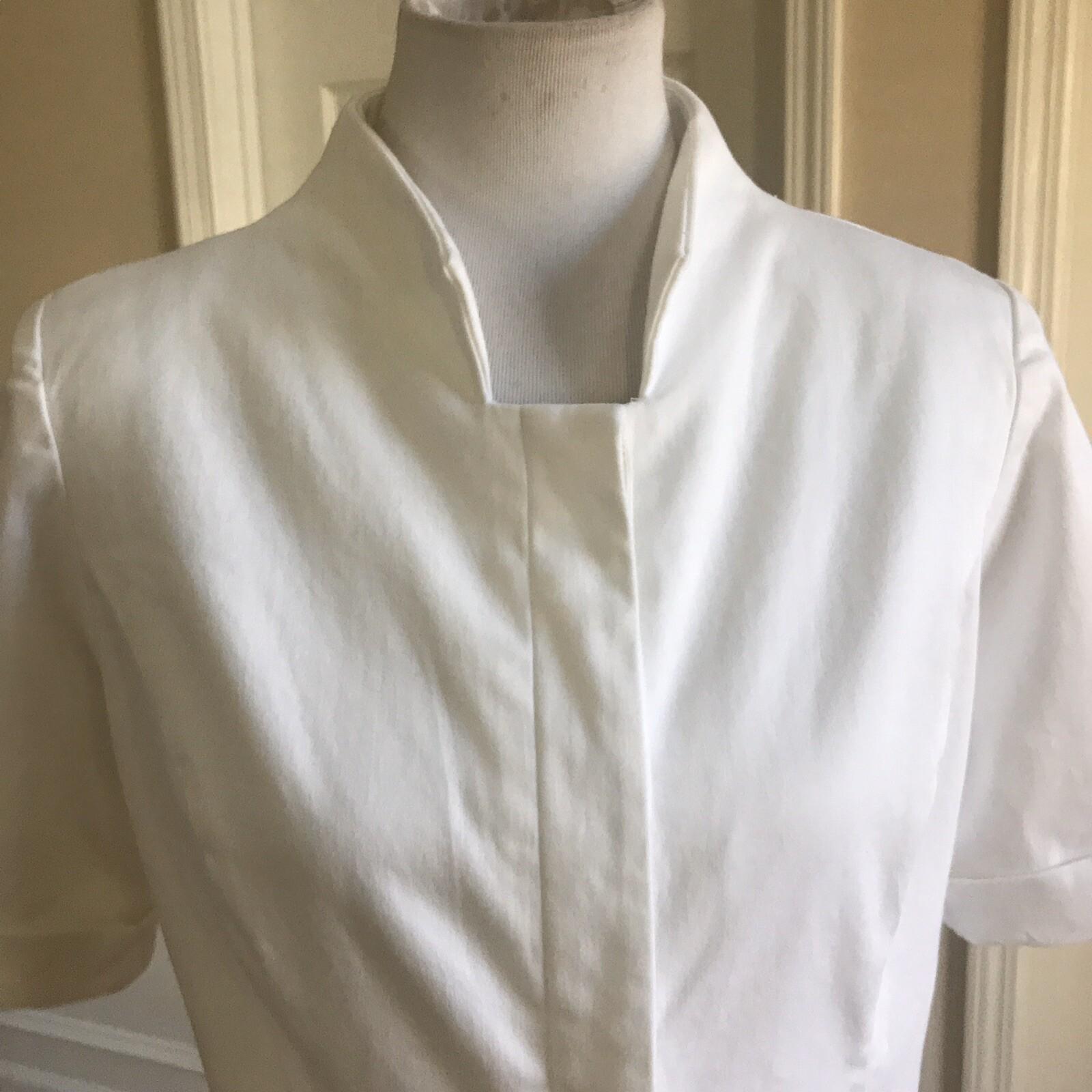 NEIMAN MARCUS Women 2 PC Beautiful White Cotton Skirt Suit Size 14