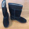BASS Women Black Waterproof Winter Leather Suede Boot size 7 M