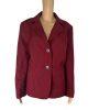 Jones Studio Women Polyester Blazer Suit Size 16W Merlot Lined Notch Collar New
