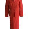 NYP Suits Women 2 PC Red Skirt Suit Size 10