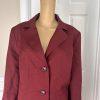 Jones Studio Women Polyester Blazer Suit Size 16W Merlot Lined Notch Collar New