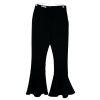 Beaufille Polyester Rayon Pants 2 Black Flared Hem Bell Bottom Stretch Disco