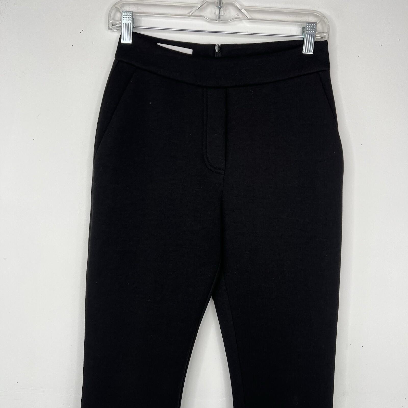 Beaufille Polyester Rayon Pants 2 Black Flared Hem Bell Bottom Stretch Disco
