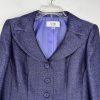 Le Suit Polyester Metallic Skirt Suit Size 6P Purple Wide Notch Collar 2PC New