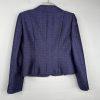 Le Suit Polyester Metallic Skirt Suit Size 6P Purple Wide Notch Collar 2PC New