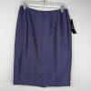 Le Suit Polyester Metallic Skirt Suit Size 6P Purple Wide Notch Collar 2PC New
