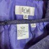 Le Suit Polyester Metallic Skirt Suit Size 6P Purple Wide Notch Collar 2PC New