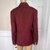 Jones Studio Women Polyester Blazer Suit Size 16W Merlot Lined Notch Collar New