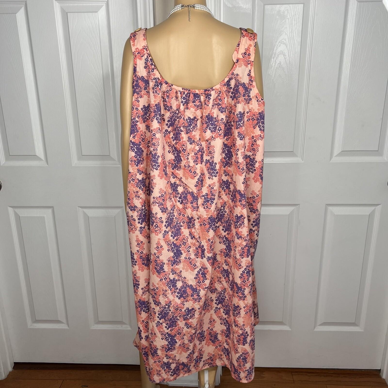 Anthony Richards Vintage House Dress Size 4X Floral Sleeveless Adjustable Strap