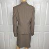 Tahari ASL Polyester Rayon Spandex Skirt 10 Suit 12 Brown Peak Collar 2PC