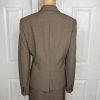 Tahari ASL Polyester Rayon Spandex Skirt 10 Suit 12 Brown Peak Collar 2PC