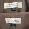 Tahari ASL Polyester Rayon Spandex Skirt 10 Suit 12 Brown Peak Collar 2PC