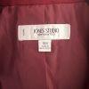 Jones Studio Women Polyester Blazer Suit Size 16W Merlot Lined Notch Collar New